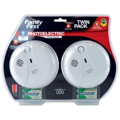 Family First Photoelectric Smoke Alarm Twin Pack