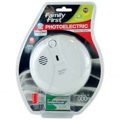 Family First Photoelectric Smoke Alarm with Hush Button