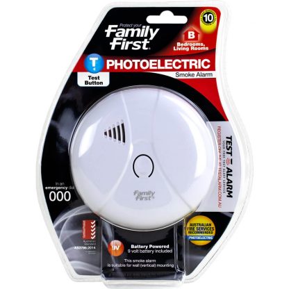 Family First Photoelectric Smoke Alarm with test button