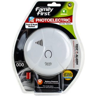 Family First Photoelectric Smoke Alarm with Hush Button